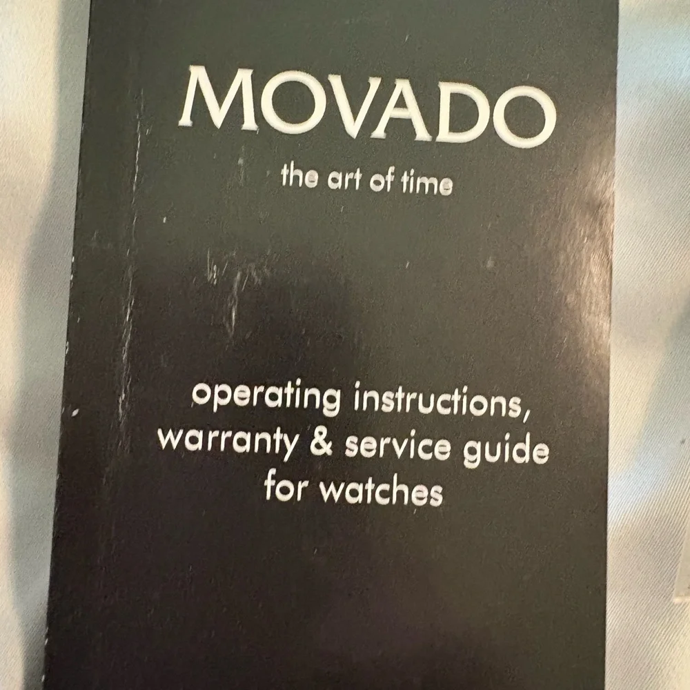 Movado Silver and Black Women's Timepiece